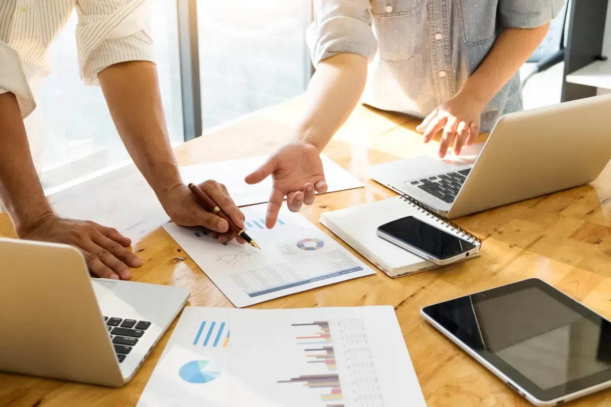 Business people meeting to discuss digital marketing mistakes to avoid