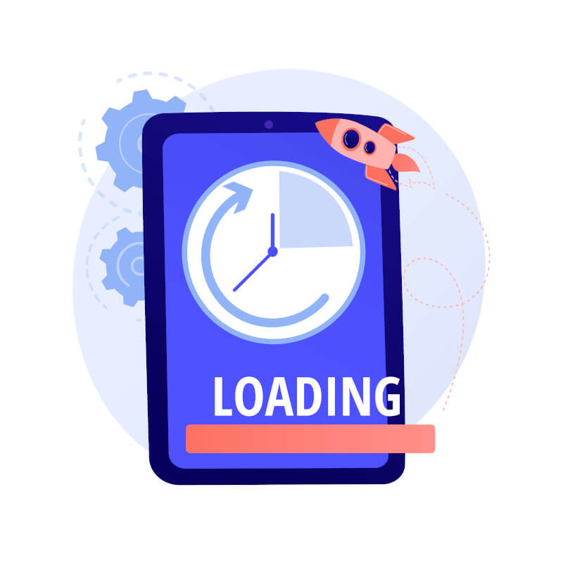 Webpage loading time on mobile device