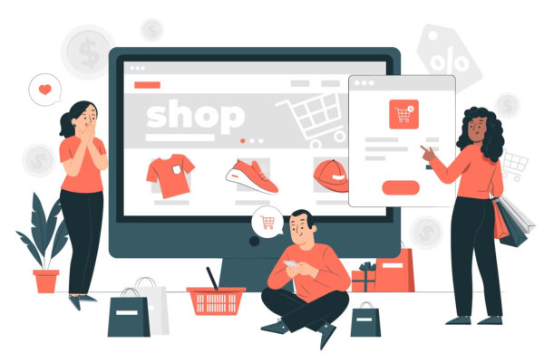 Ecommerce web page. Users exploring the pros and cons of using WordPress for eCommerce