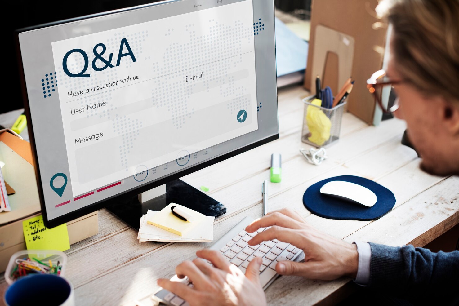 Q&A chatbot integrated onto website. Chatbots on user engagement in WordPress Websites