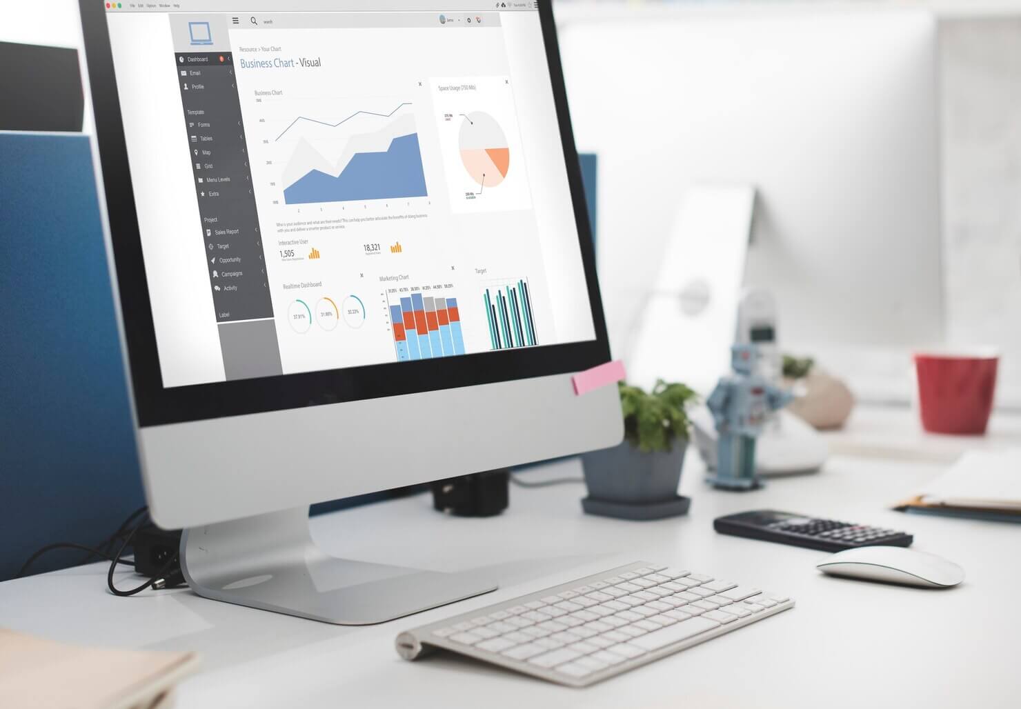 SEO graphics on a computer screen