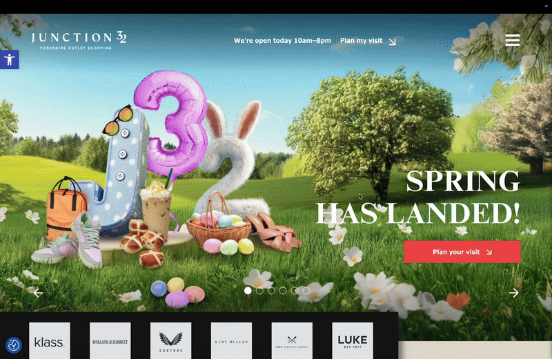 Home page slider